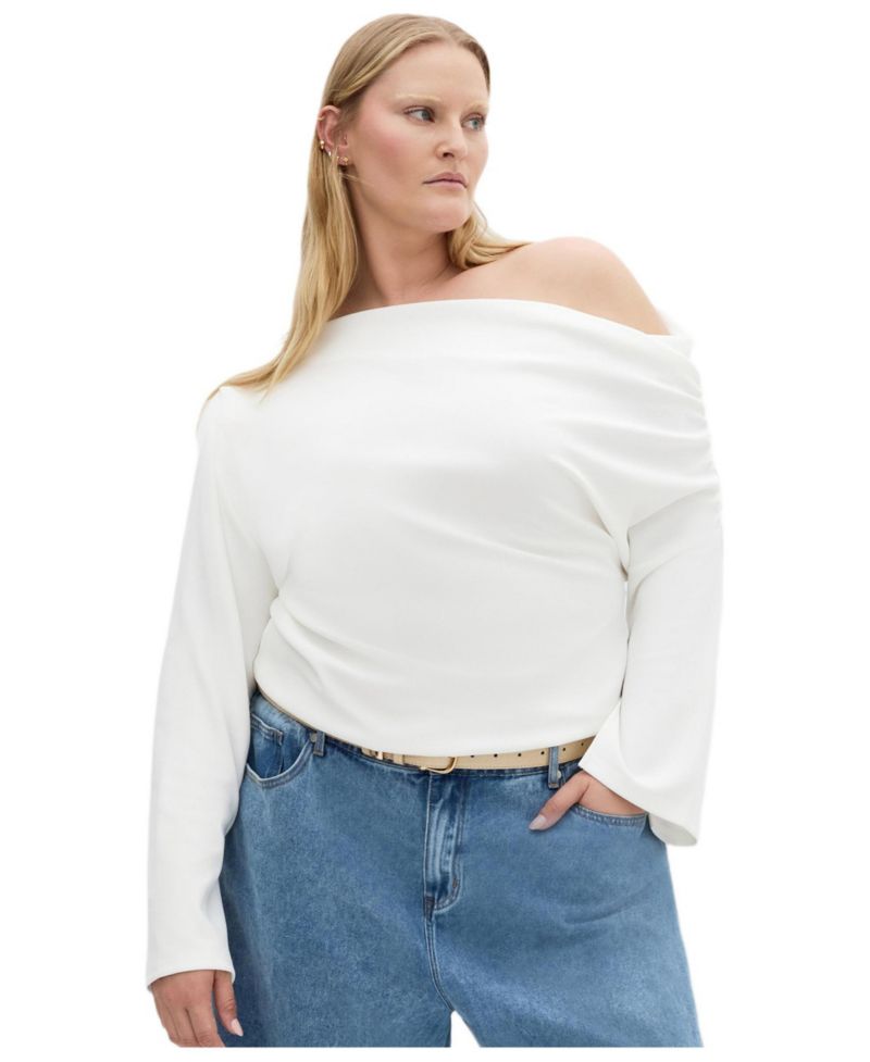 Plus Size Imani Off Shoulder Long Sleeve Top