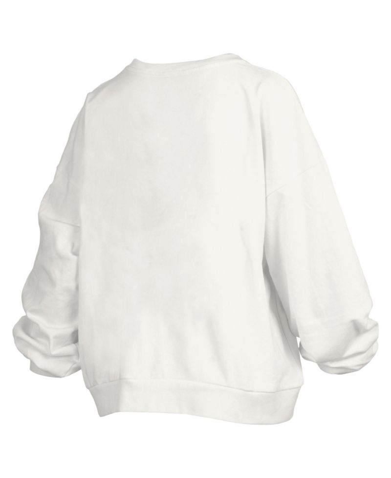 Women's Kansas Jayhawks Janice Retro Logo Oversized Graphic Pullover Sweatshirt