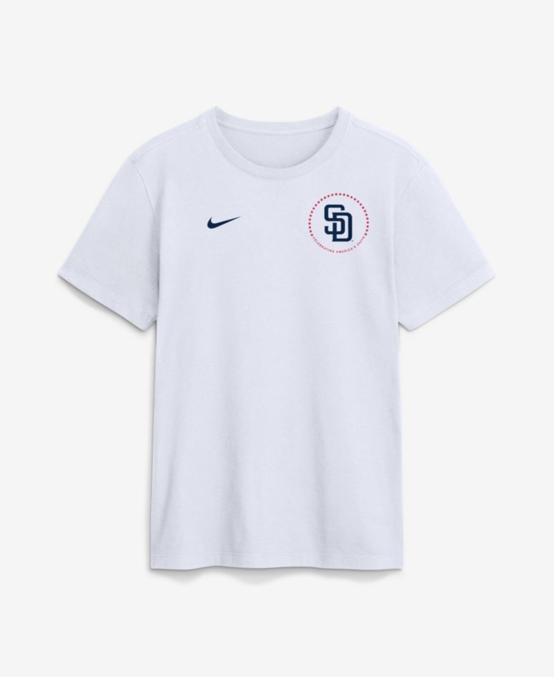 Men's White San Diego Padres Celebrating America's 250th Logo T-Shirt