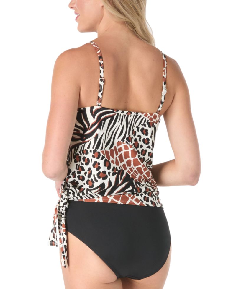 Illusion-Overlay Swim Skirt