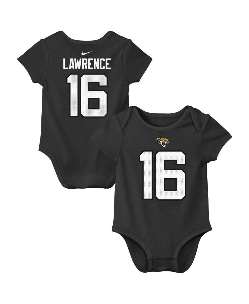 Baby Boys and Girls Trevor Lawrence Black Jacksonville Jaguars Player Name & Number Bodysuit