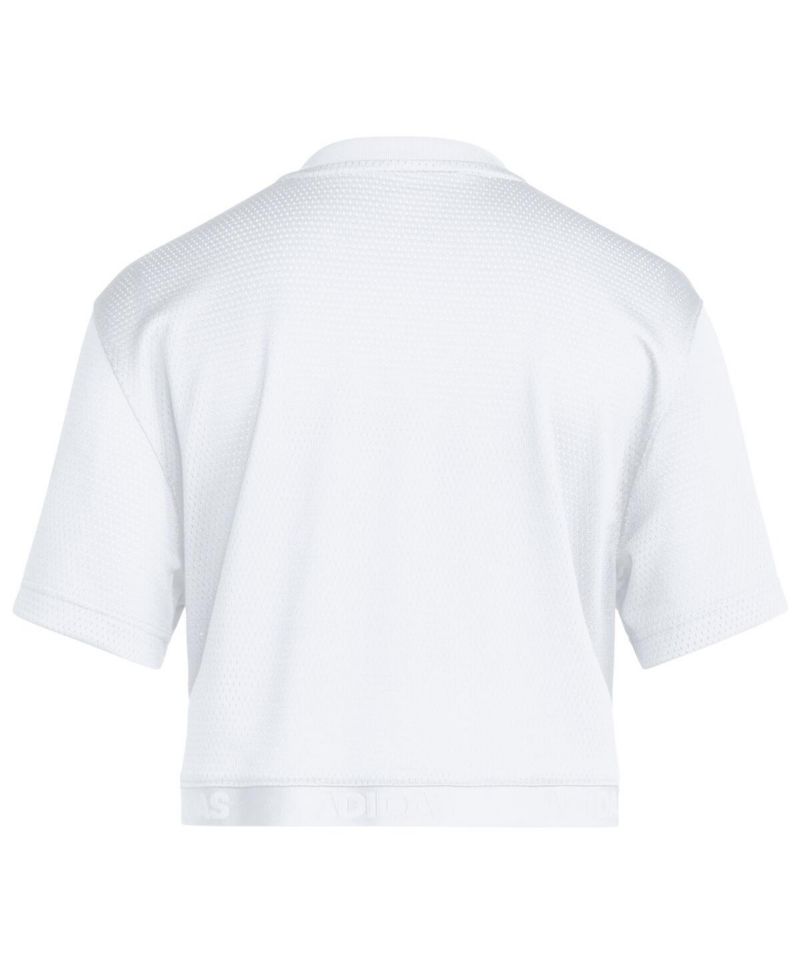 Women's White Kansas Jayhawks White Out Cropped T-Shirt