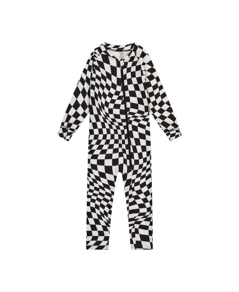 Baby Boy ( 6M to 24M )One Piece Thermal Underwear Checkered Print