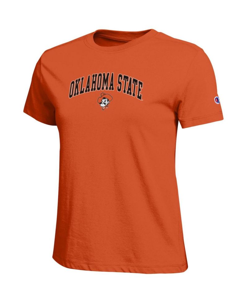 Women's Orange Oklahoma State Cowboys Arched Over Logo T-Shirt