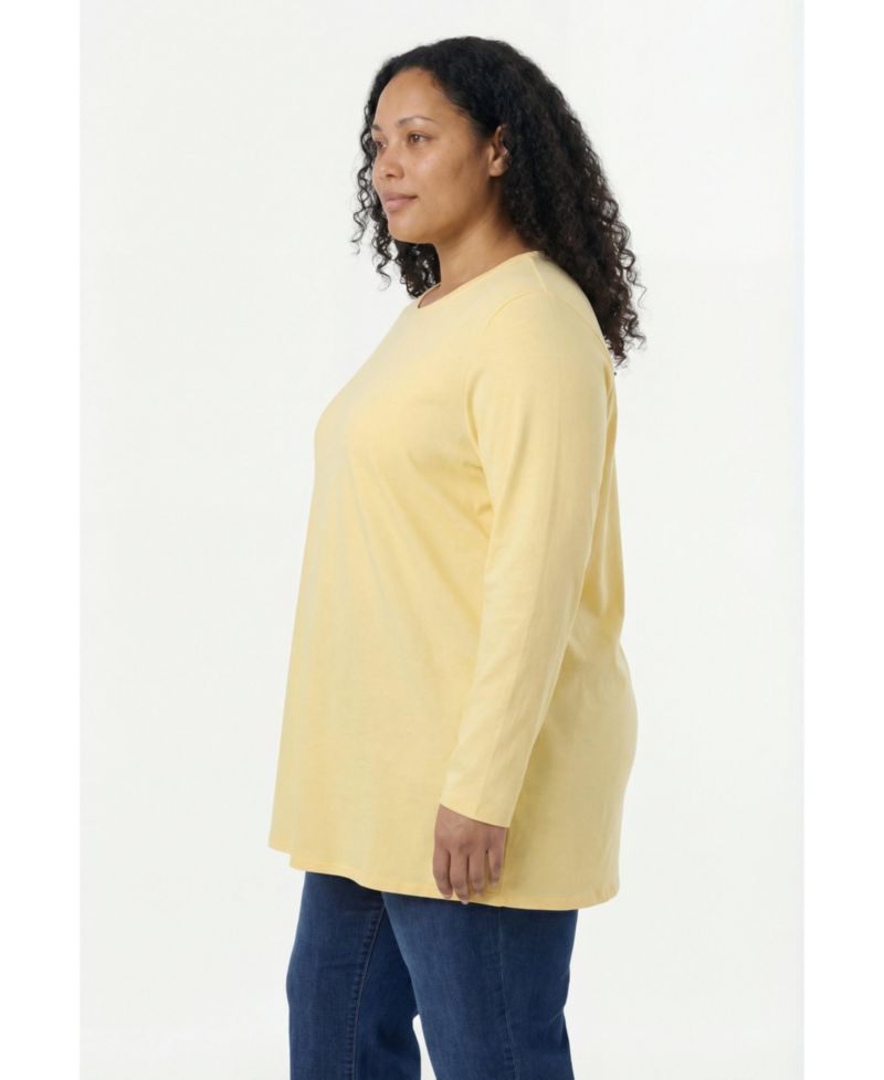 Women's Plus Size Perfect Long-Sleeve Crewneck Tee