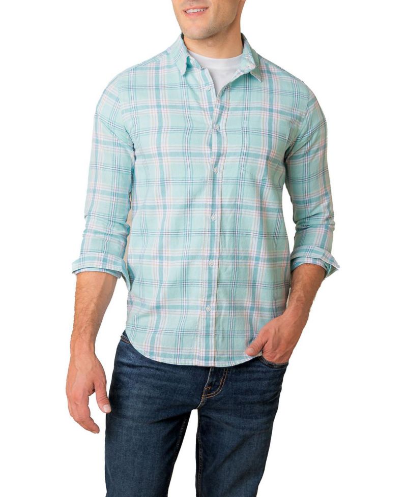 Men's Hope and Henry Linen Long Sleeve Button Down Shirt