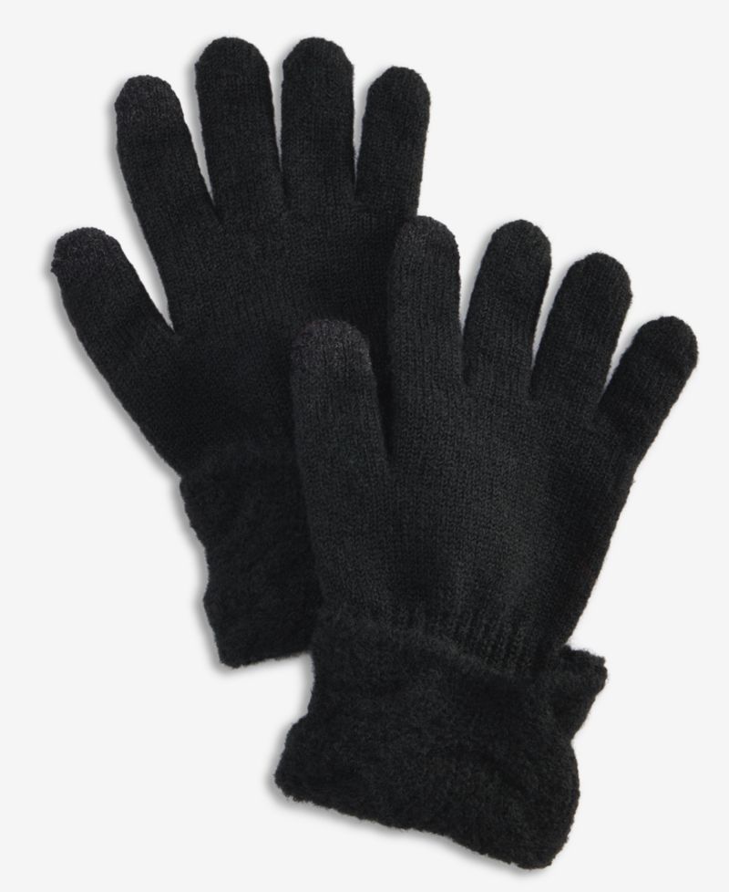 Women's Cable Boucl&eacute; Knit Gloves