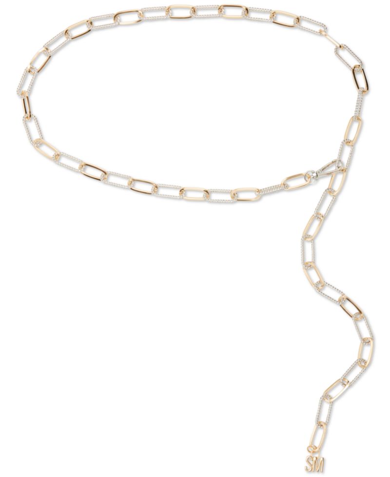 Women's Two-Tone Paperclip Chain Belt