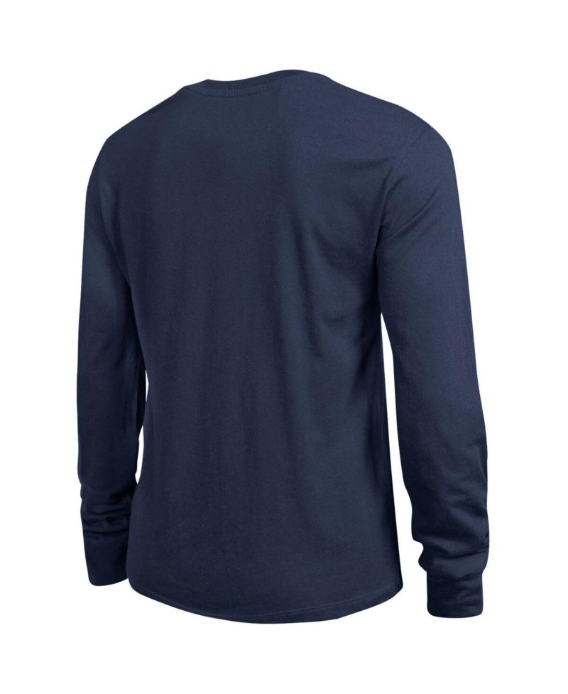 Women's Navy Illinois Fighting Illini Arch Over Logo Long Sleeve T-Shirt
