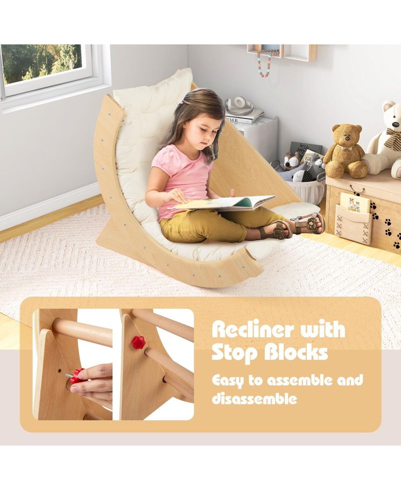 Montessori 6-in-1 Climbing Arch Climber with Cushion