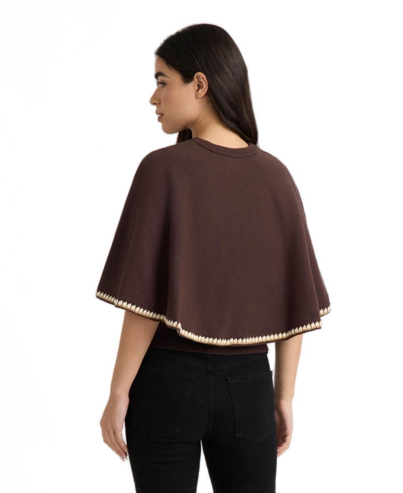 Women's Cape Sleeve Knit Sweater Top