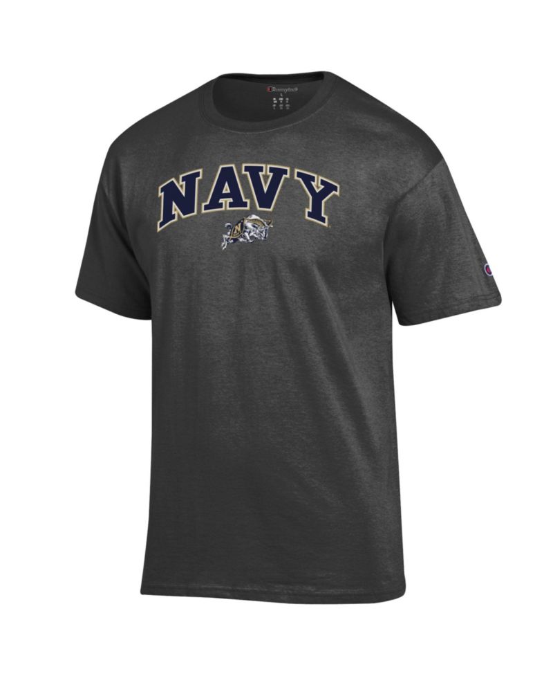 Men's Navy Midshipmen Classic-Fit Screen-Print T-Shirt
