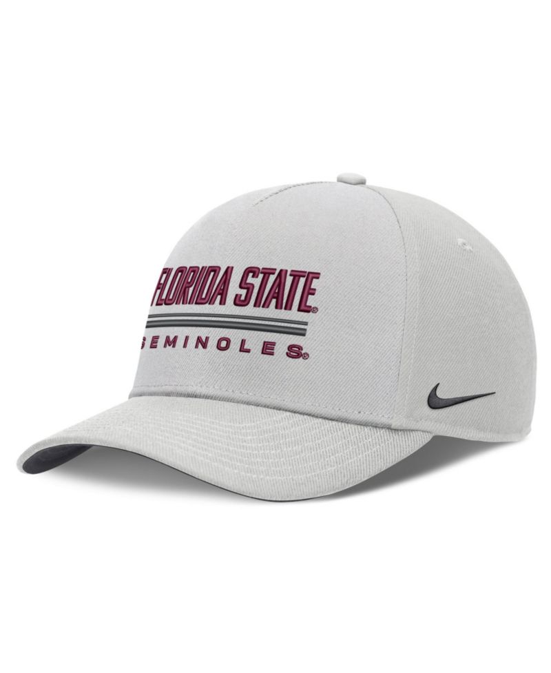 Men's Gray Florida State Seminoles 2026 Sideline Dri-FIT Rise Adjustable Hat