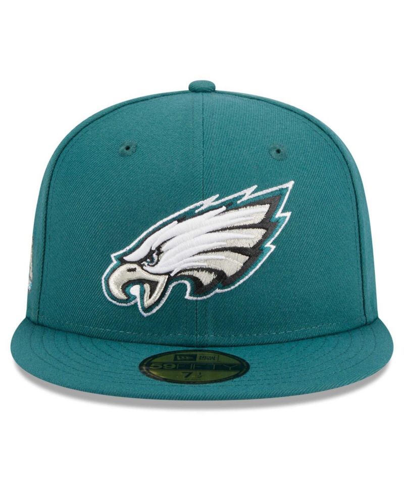Men's Midnight Green Philadelphia Eagles Main Patch 59FIFTY Fitted Hat