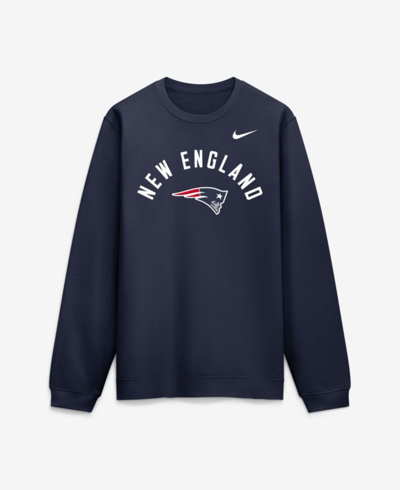 Men's Navy New England Patriots Defensive Leader Club Fleece Sweatshirt