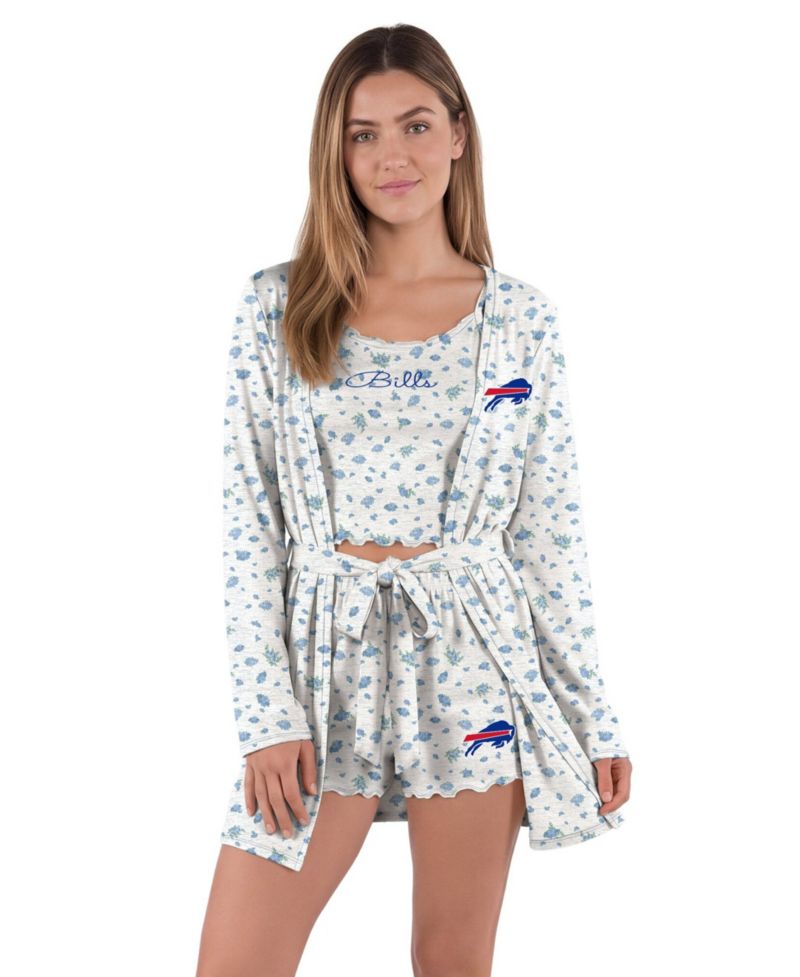 Women's White/Royal Buffalo Bills Cora Hacci Knit Sleep Set