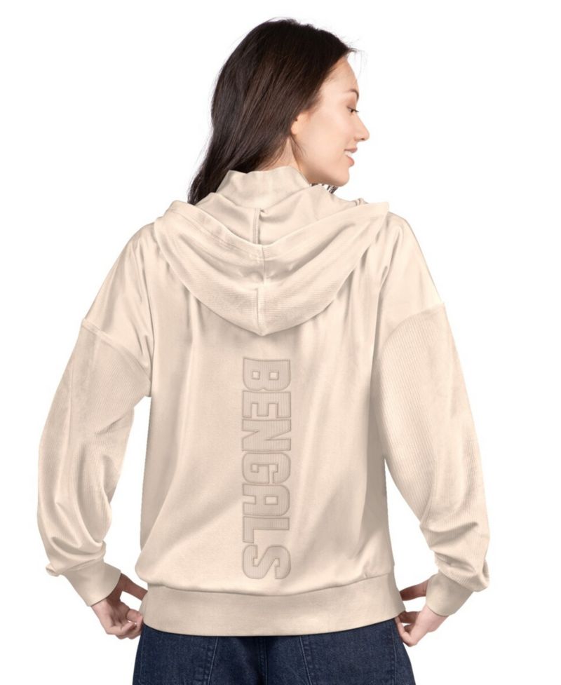 Women's Tan Cincinnati Bengals Rookie Full-Zip Hoodie
