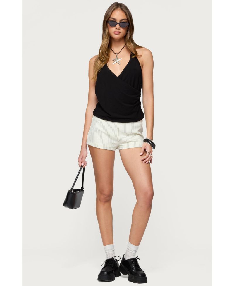 Womens Carmel V Neck Halter Top