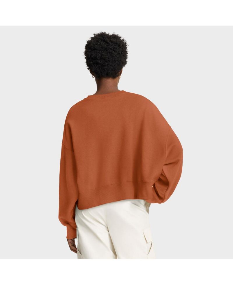 Women's Texas Orange Texas Longhorns Oversized Phoenix Arch Pullover Sweatshirt