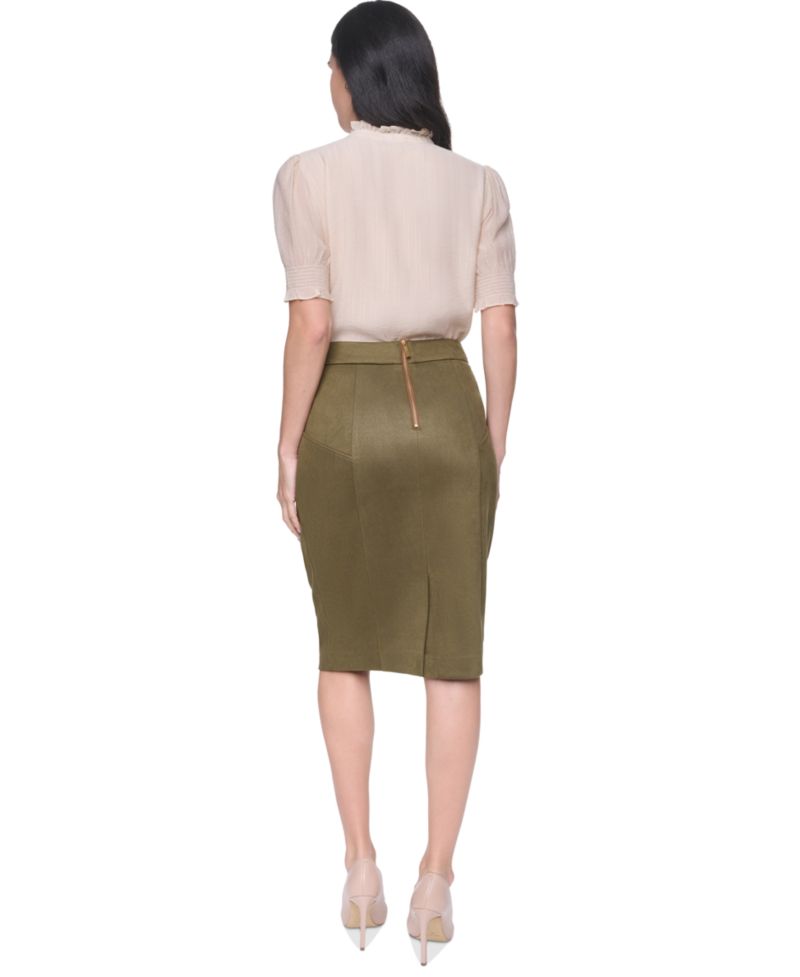 Women's Mock Neck Short-Sleeve Ruffle Blouse