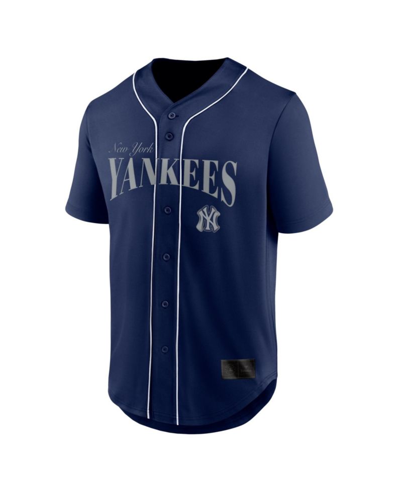 Men's Navy New York Yankees Franchise Button-Up Fashion Top