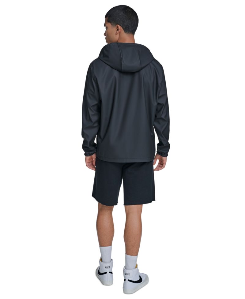 Men's Rubberized Hooded Rain Jacket