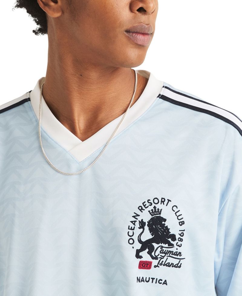 Men's Shadow Printed Soccer V-Neck Jersey