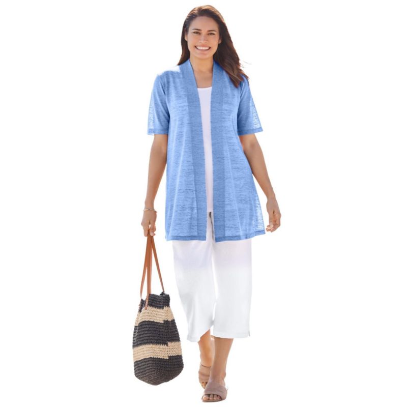 Women's Within Lightweight Open Front Cardigan Sweater
