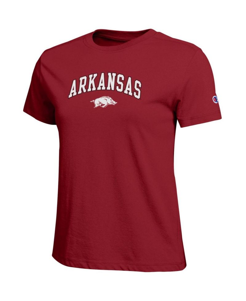 Women's Cardinal Arkansas Razorbacks Arched Over Logo T-Shirt