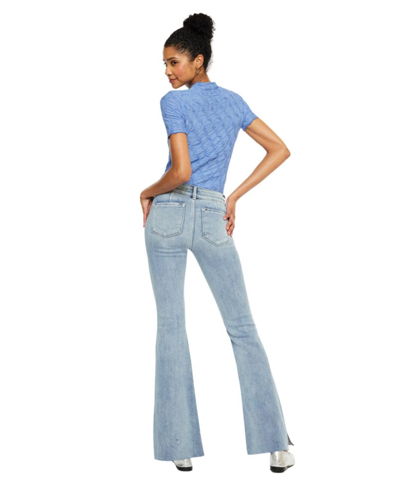 Women's Selena Mid Rise Double Waistband Flare Jeans