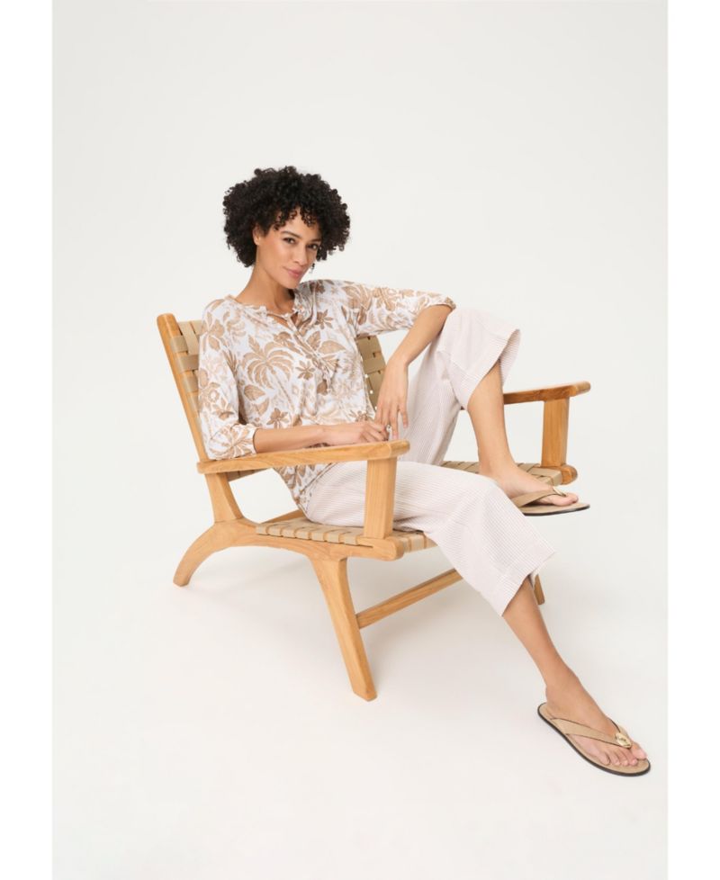Women's Ornamental Botanic Print Tunic T-Shirt