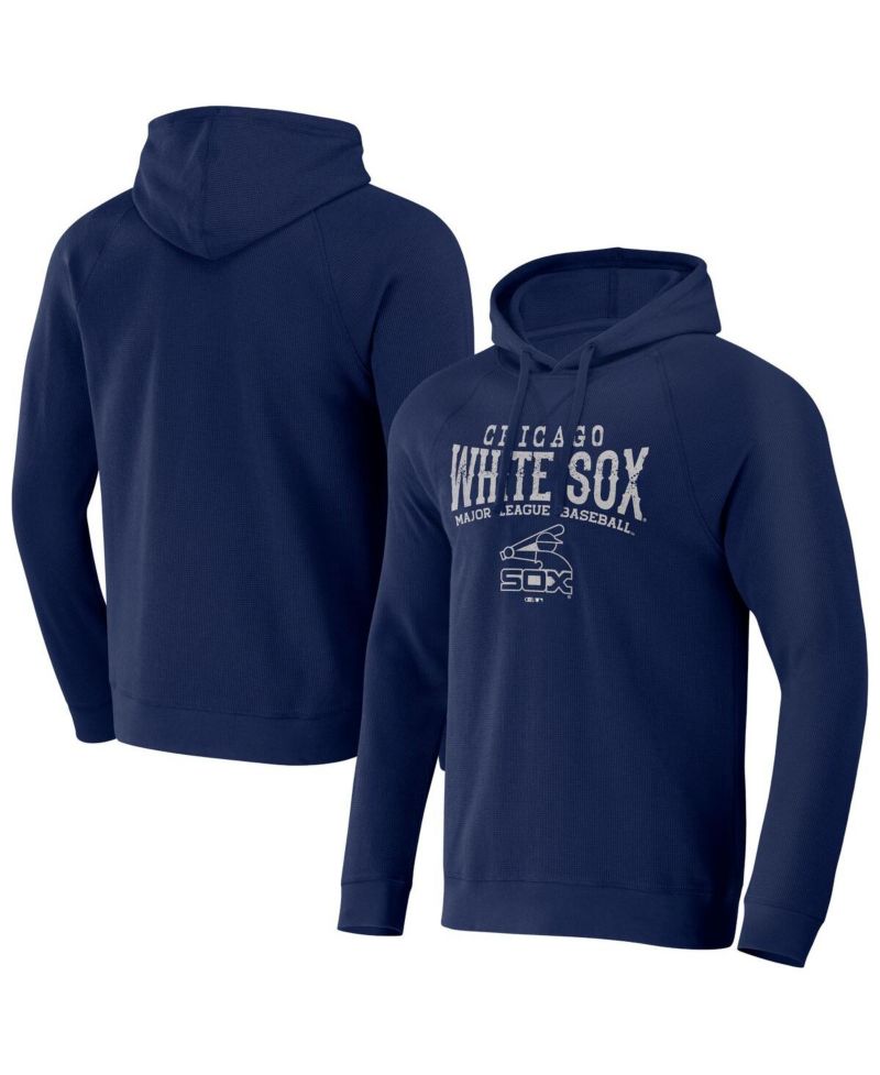 Men's Darius Rucker Collection by Navy Distressed Chicago White Sox Waffle-Knit Raglan Pullover Hoodie
