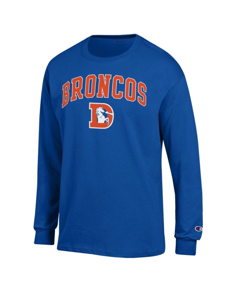 Men's Royal Denver Broncos Arch Over Logo Long Sleeve T-Shirt