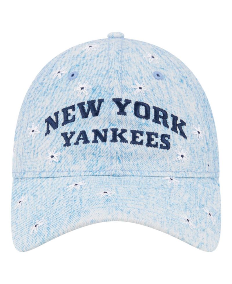 Women's Light Blue New York Yankees Daisy All Over 9TWENTY Adjustable Hat