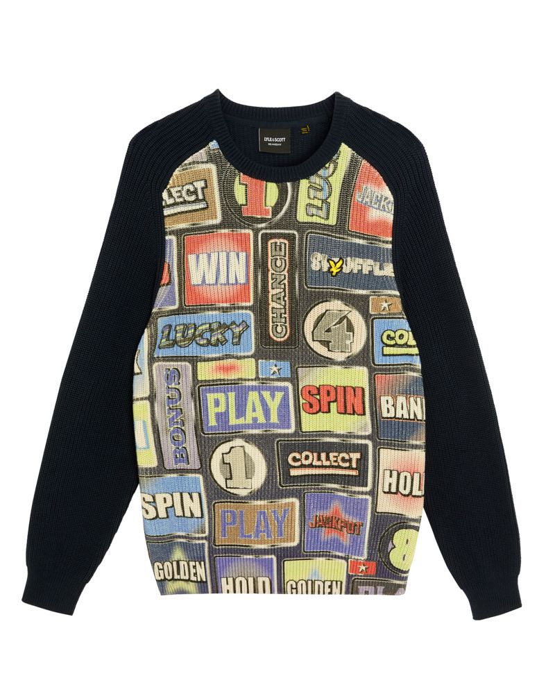 Men's Fruit Machine Graphic Crew Neck Jumper