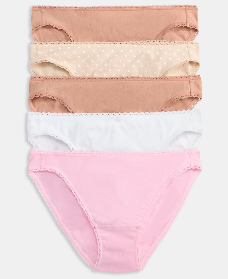 Women's 5-Pc. Everyday Cotton Bikini Underwear