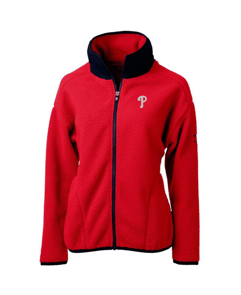Women's Red Philadelphia Phillies Cascade Eco Sherpa Fleece Full-Zip Jacket