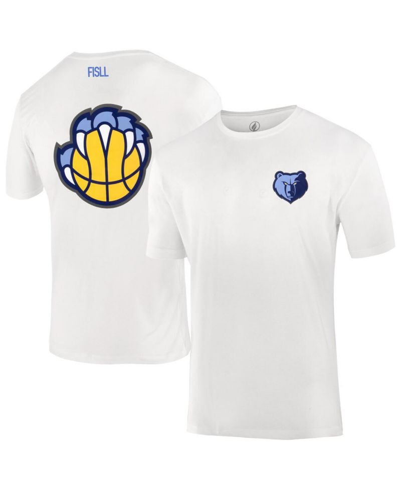 Men's and Women's White Memphis Grizzlies Burst Logo T-Shirt