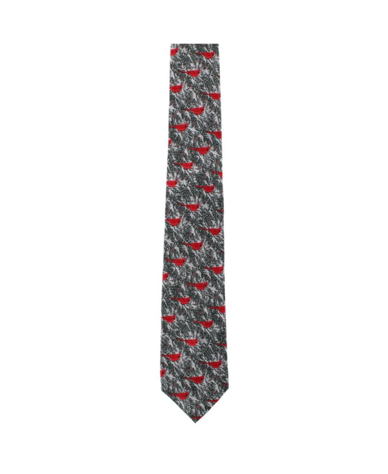 Men's The Snowy Virginia Nightingale Silk Novelty Necktie