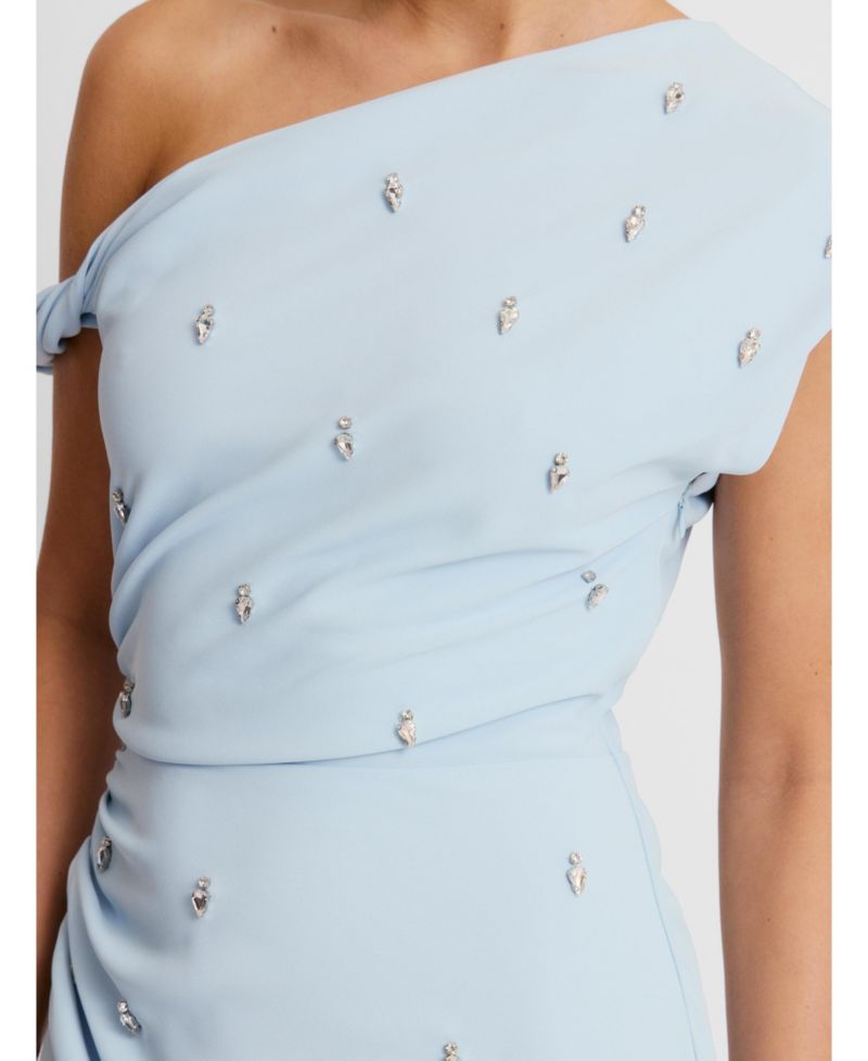 Women's Asymmetric Beaded Maxi Dress