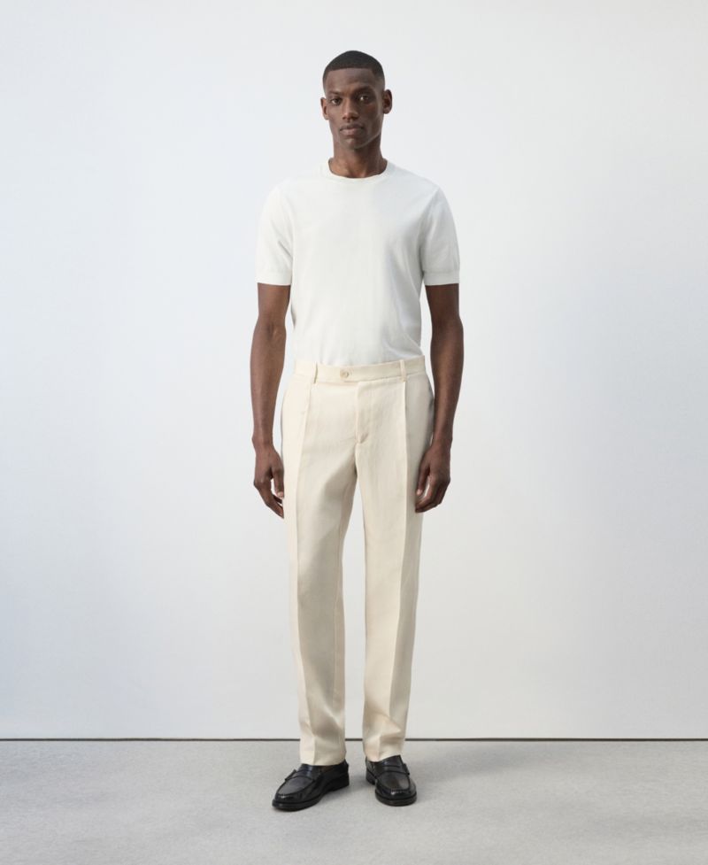 Men's Regular-Fit Lyocell-Linen-Blend Pants