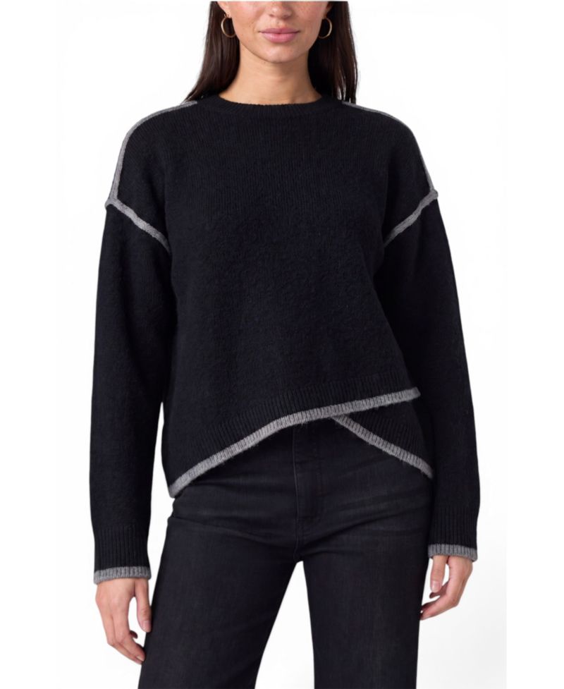Women's Crewneck Tulip-Hem Sweater