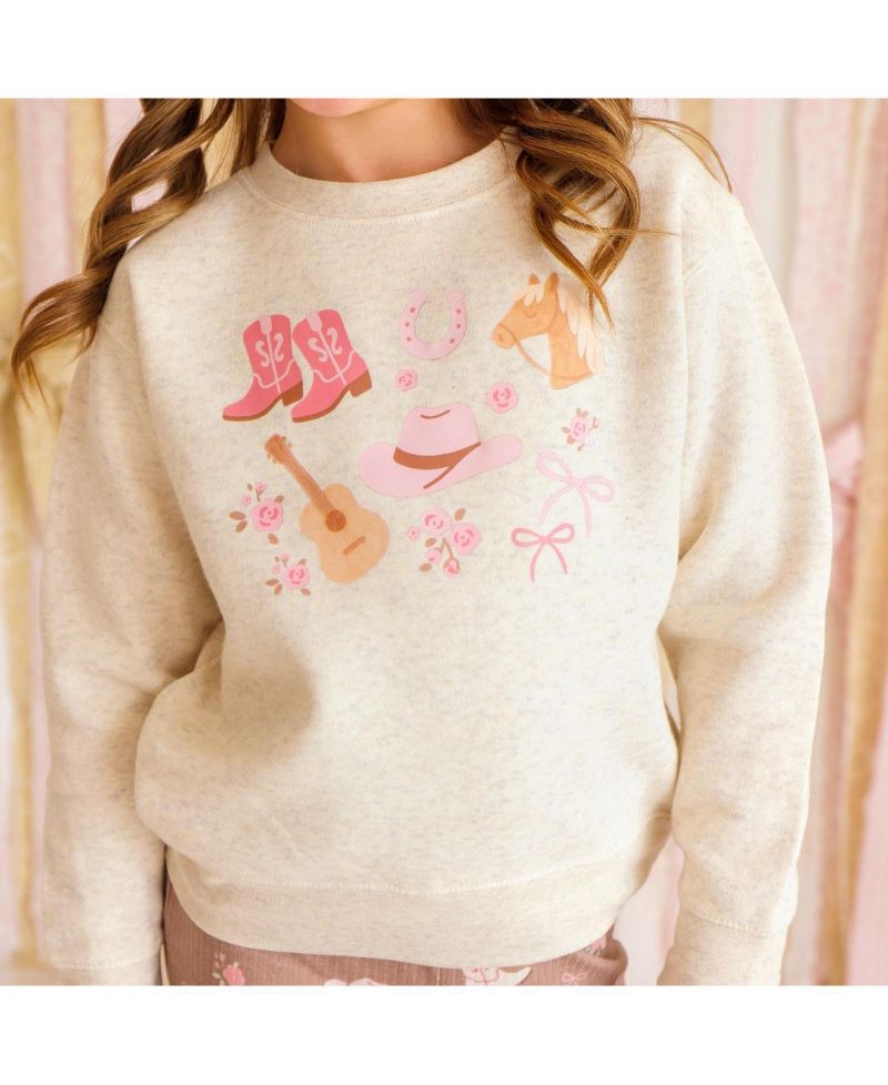 Girls' (5-8) Western Girlie Sweatshirt