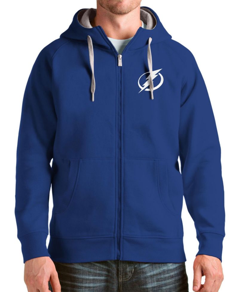 Men's Blue Tampa Bay Lightning Logo Victory Full-Zip Hoodie