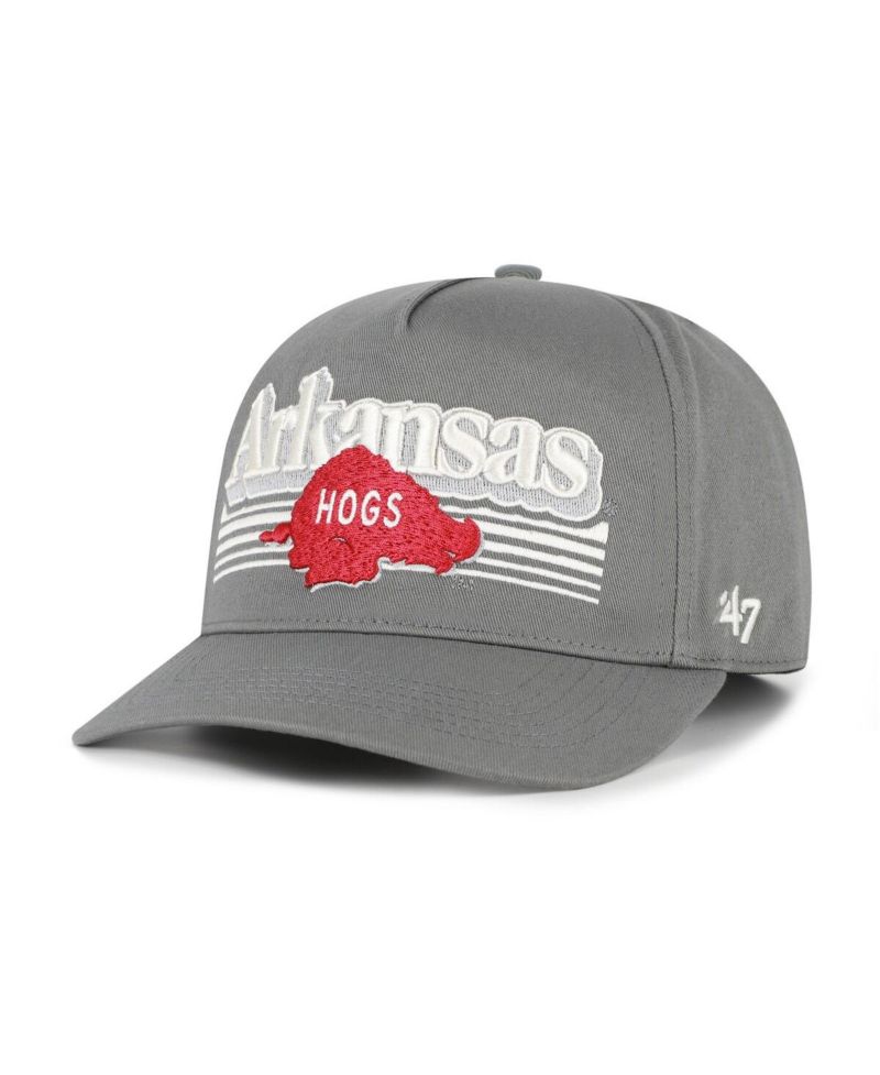 Men's Gray Arkansas Razorbacks Script Fade Hitch Adjustable Hat
