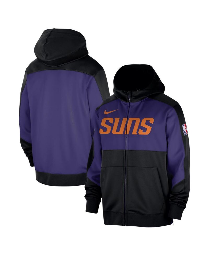 Men's Black Phoenix Suns Authentic On-Court Showtime Performance Full-Zip Hoodie