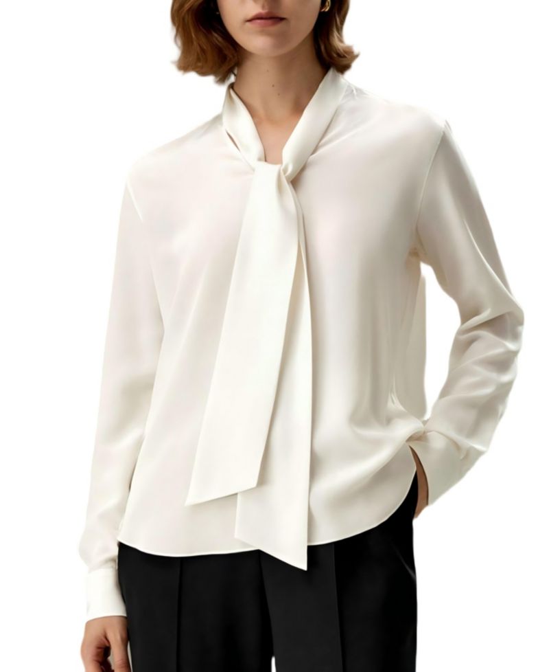 Women's Silk Bowtie Blouse