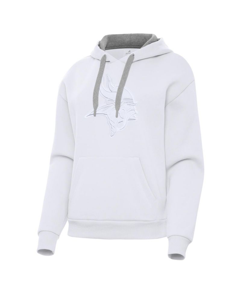 Women's White Minnesota Vikings Victory Pullover Hoodie