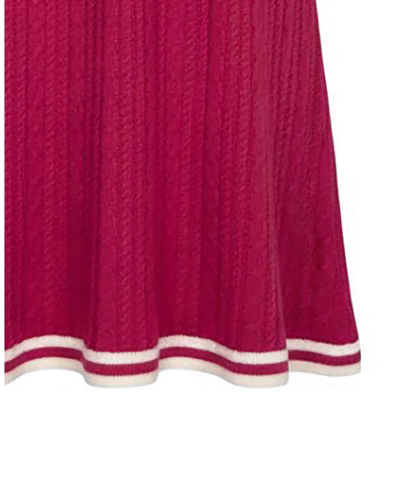 Little Girls 6-12 Organic Collared French Cable Sweater Dress