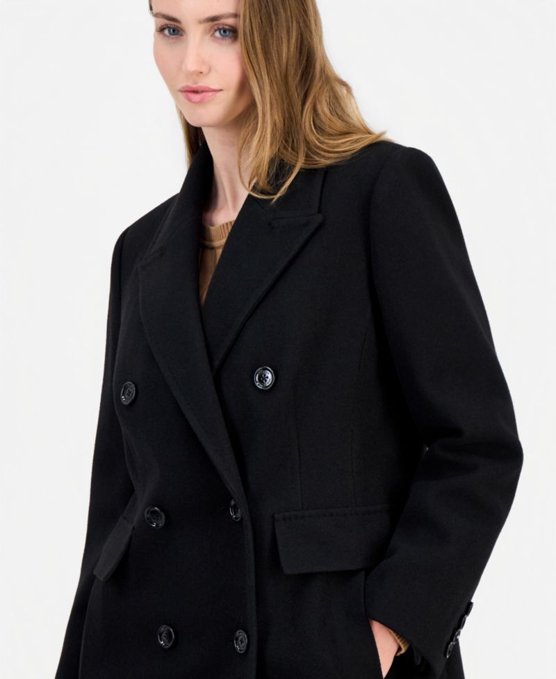 Petite Double-Breasted Peacoat, Created for Macy's